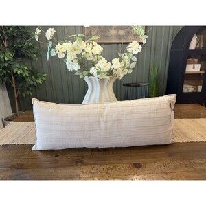 NEW 14"x36" Tonal Stripe Oblong Throw Pillow Tan - Hearth & Hand with Magnolia